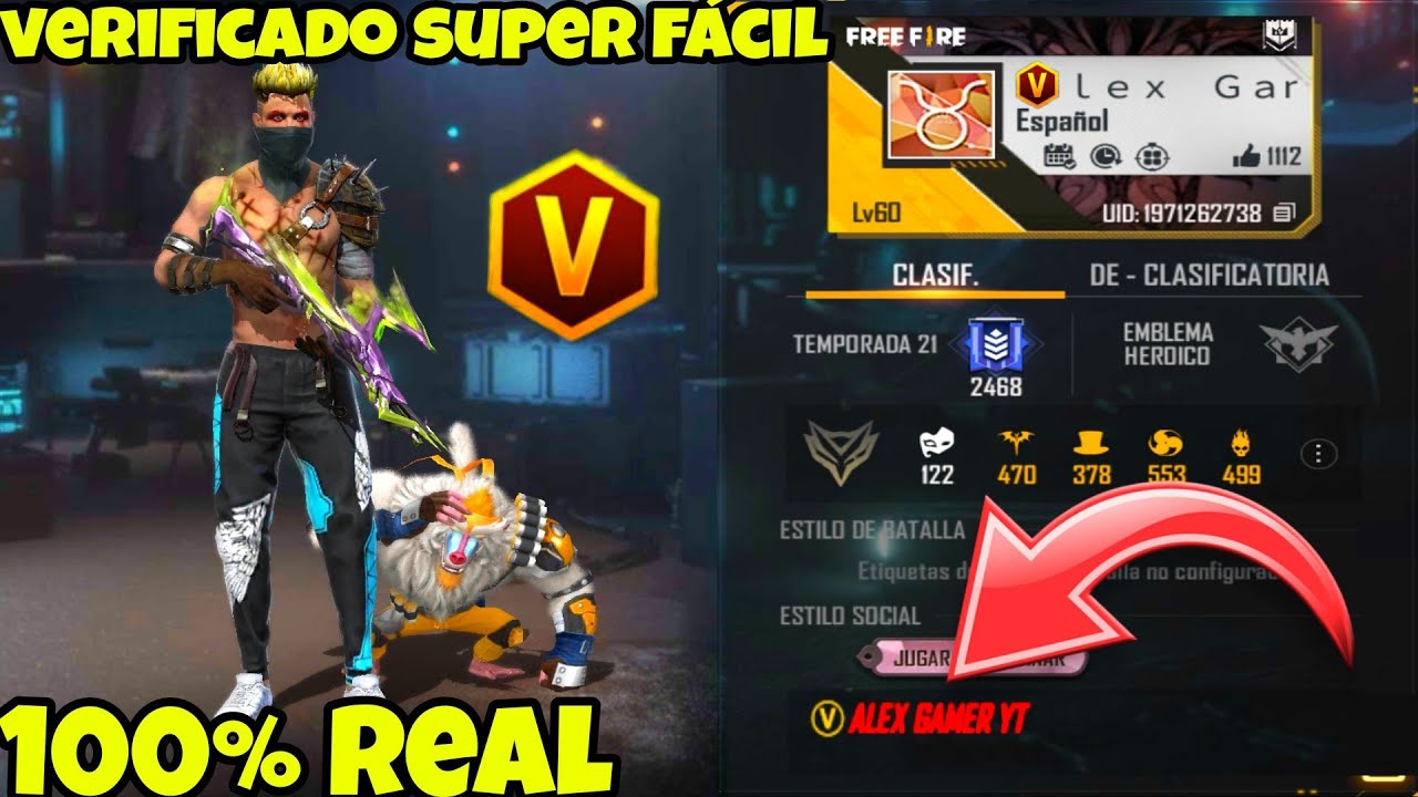 Cómo Conseguir la V de Verificado en tu Perfil de Free Fire